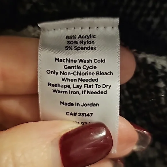 Talbots soft Open front leopard print black white cardigan sz large new - Picture 7 of 7